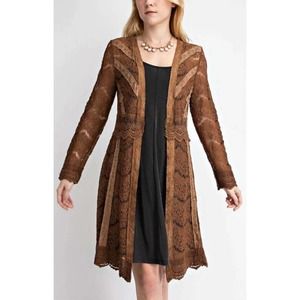 Vocal Lace Jacket Suede XL NWT